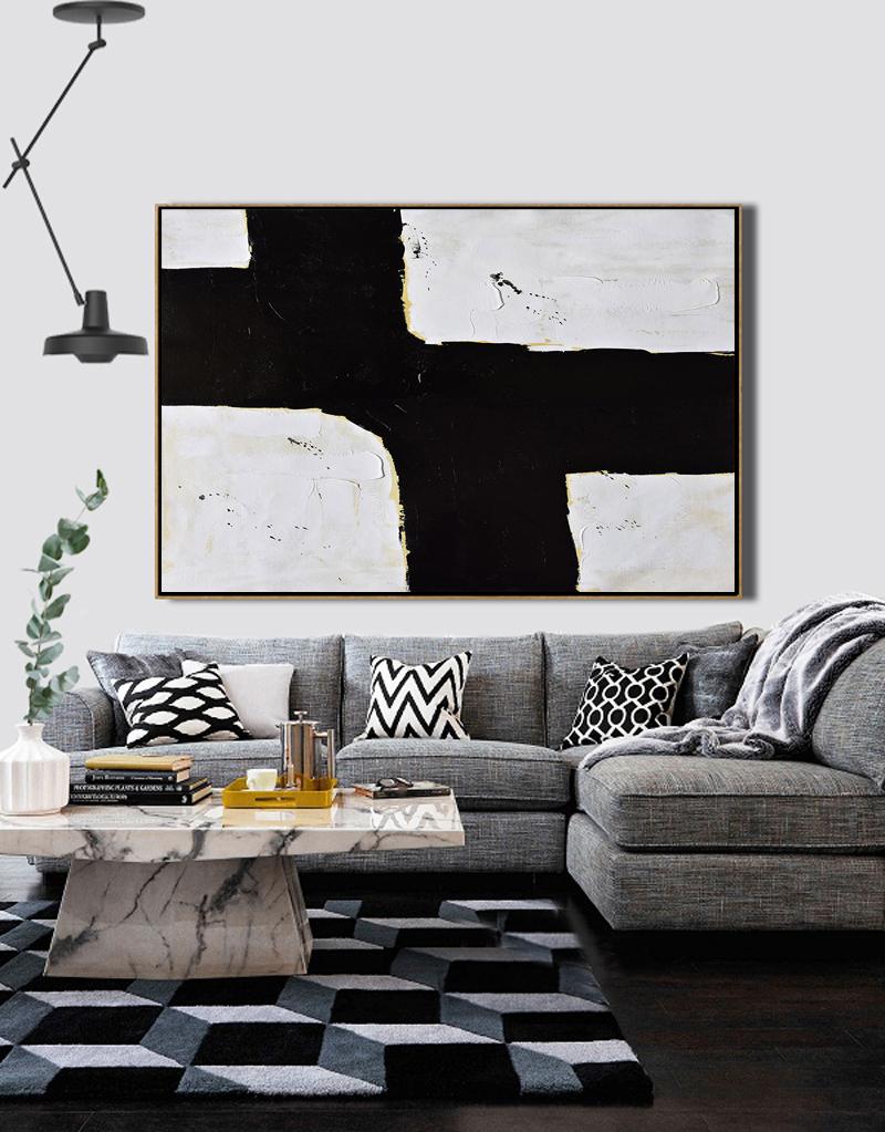 Horizontal Palette Knife Minimalist Art #C32Z